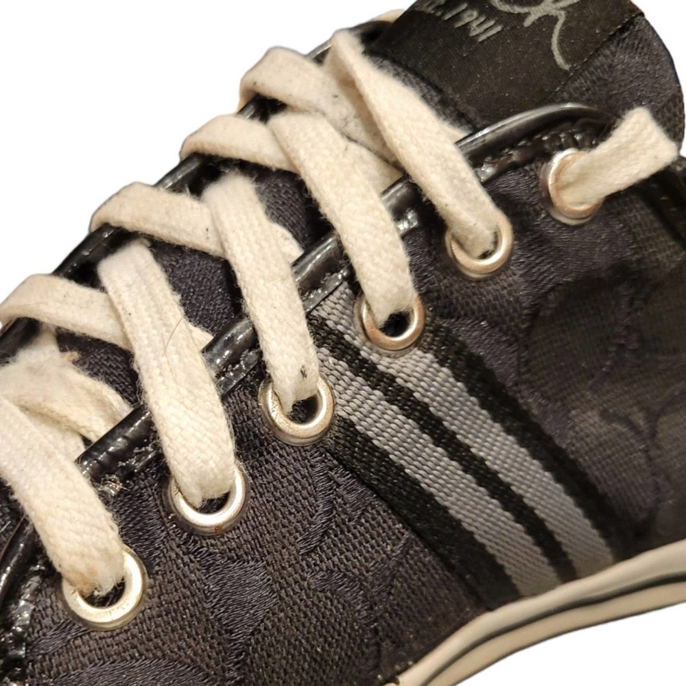 COACH designer black and gray sneakers size 7 - Picture 4 of 11